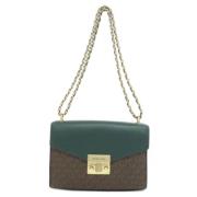 Michael Kors Pre-owned Pre-owned Plast axelremsvskor Green, Dam