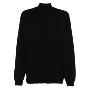 Corneliani Ull Rollneck Tröja Black, Herr