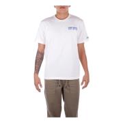 Saint Barth Logo Sidan T-shirts och Polos Vit White, Herr