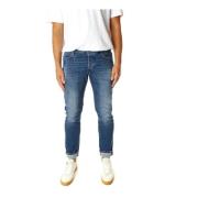 Blue de Gênes Natt Tapered Fit Jeans Blue, Herr