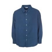 American Vintage Oversized Skjorta med Klassisk Krage Blue, Herr