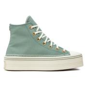 Converse Moderne Lift Sneakers Green, Dam