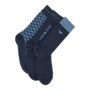 Emporio Armani Multifärgat Logosockset Blue, Herr