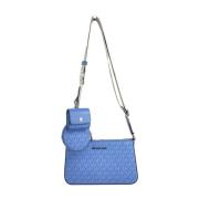 Michael Kors Signature PVC Crossbodyväska med Tech Attachment Blue, Da...