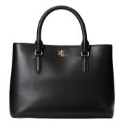 Ralph Lauren Stilfull Marcy Satchel Liten Väska Black, Dam