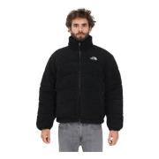 The North Face Svart Teddytyg Jacka med Ikoniskt Logotyp Black, Herr