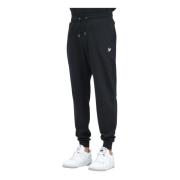 Lyle & Scott Sportiga Svarta Sweatpants med Logobroderi Black, Herr