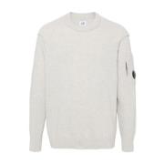 C.p. Company Crew Neck Stickad Tröja Gray, Herr