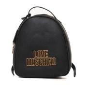 Love Moschino Stilig Ryggsäck med Justerbara Remmar Black, Dam