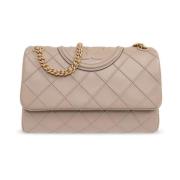 Tory Burch Diamantquiltad läder axelväska Beige, Dam