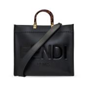 Fendi Sol shopper väska Black, Dam