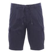 Briglia Blå Cargo Linne Bomull Shorts Blue, Herr