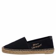 Saint Laurent Laeder espadriller Black, Dam