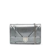 Dior Vintage Pre-owned Laeder crossbodyvskor Gray, Dam