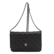 Chanel Vintage Pre-owned Laeder chanel-vskor Black, Dam