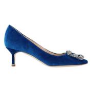 Manolo Blahnik Tyg klackskor Blue, Dam