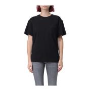 Twinset T-shirt med broderier och applikationer Black, Dam