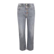 3X1 Grå Bomulls Jeans Made in Italy Gray, Dam