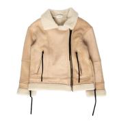 Nineminutes Eco-Montone Aviator Jacket Beige, Dam