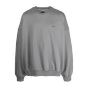 Juun.J Grå Logo Sweatshirt Bomull Rund Hals Gray, Herr