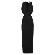 The New Arrivals Ilkyaz Ozel Svart Polyester Klänning Kollektion Black...