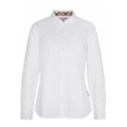 Barbour Elegant Oxford Bomullsskjorta med Feminina Detaljer White, Dam