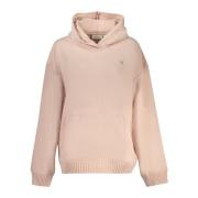 Calvin Klein Rosa huvtröja med central ficka och logotyp Pink, Dam