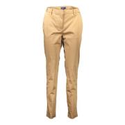 Gant Bruna Dambyxor Slim Fit Logo Brown, Dam