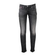 Tommy Hilfiger Svarta Slim Fit Jeans med Broderi Black, Herr