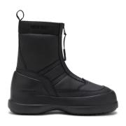 Moon Boot Svarta Dragkedjestövlar, Unisex Design Black, Herr