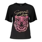 Cavalli Class Kortärmad Rund Hals T-shirt Dam Svart Black, Dam