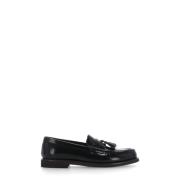 Brunello Cucinelli Svarta Läderloafers med Tassels Black, Dam