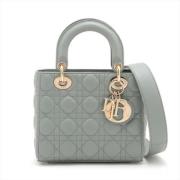 Dior Vintage Pre-owned Laeder handvskor Gray, Dam