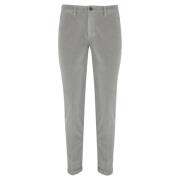 Re-Hash Sammet Herrbyxor Grå Slim Fit Gray, Herr