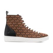 Michael Kors Brun Stickad High Top Sneakers Brown, Dam