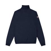 Colmar Blå Cashmere Blandning Turtleneck Tröja Blue, Herr