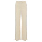 Patrizia Pepe Låg midja stretch twill byxor White, Dam