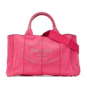 Prada Vintage Pre-owned Canvas prada-vskor Pink, Dam