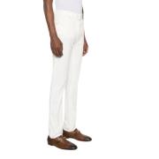 Jacob Cohën Slim Fit Bard Byxor med knappstängning White, Herr