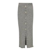 Liu Jo Casual Viskos Polyester Polyamid Kjol Gray, Dam