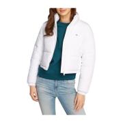 Tommy Jeans Vit Pufferjacka Essentiell Stil White, Dam