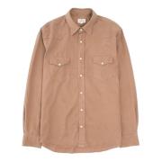 Hartford Westernskjorta i Tencel Twill Blend Beige, Herr