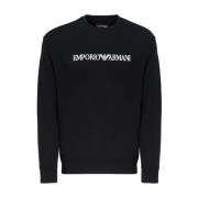 Emporio Armani Svart Sweatshirt 8N1Mr6-F009 Black, Herr