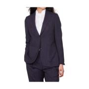 Officine Générale Diplomatisk Randig Klänning Blazer Blue, Dam