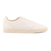 Brunello Cucinelli Läder Logo Sneakers Gummisula Italien White, Herr