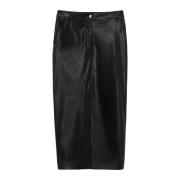 Pinko Avslappnad Polyesterkjol Black, Dam