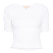 Michael Kors Vit Casual Kortärmad T-shirt White, Dam