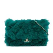 Chanel Vintage Pre-owned Tyg crossbodyvskor Green, Dam