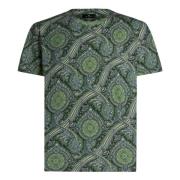 Etro Grön Paisley Print T-shirt Green, Herr