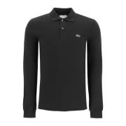 Lacoste Klassisk Långärmad Pikétröja Black, Herr